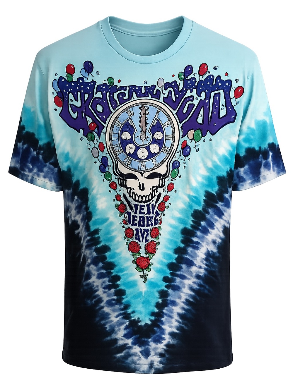 Grateful Dead Midnight Hour Tie Dye Tee XL Liquid Blue New Graphic Shirt